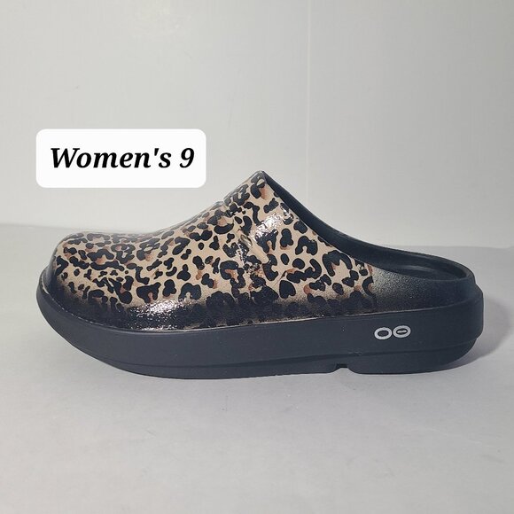 OOFOS Oocloog Limited Edition Cheetah Print Women’s 9 NWOT - Picture 1 of 8